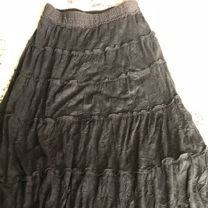 Brown electric waist broom skirt